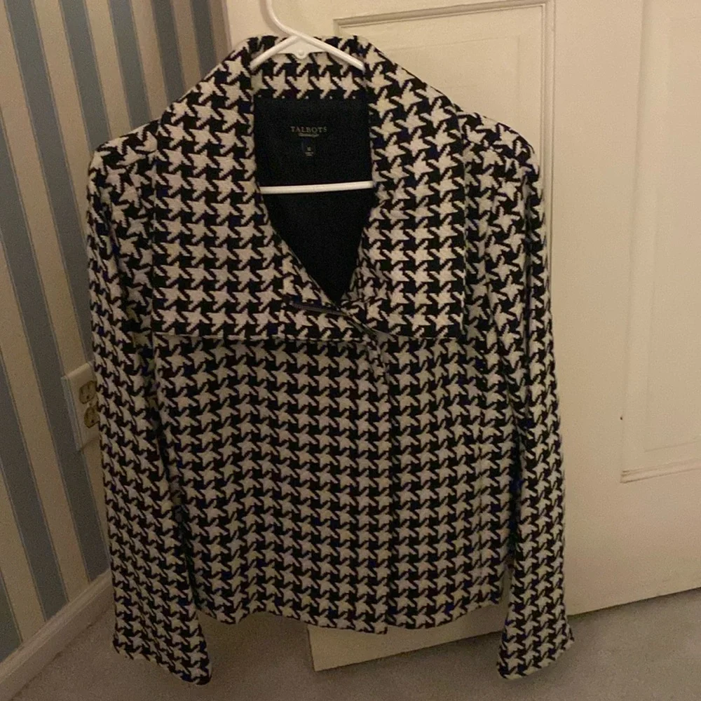 Talbots black houndstooth check jacket - Picture 1 of 3
